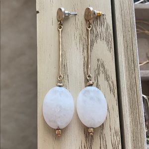 Nordstrom White quartz drop earrings